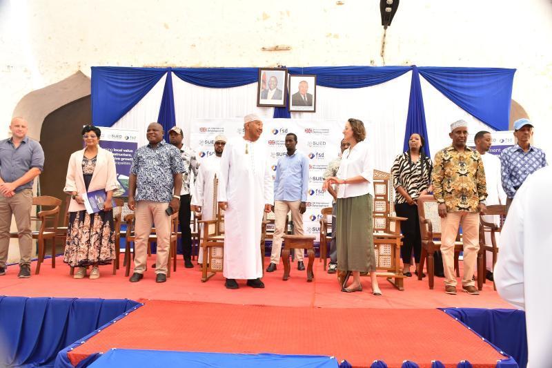 File image of Lamu Governor Issa Timamy with Diana Dalton.